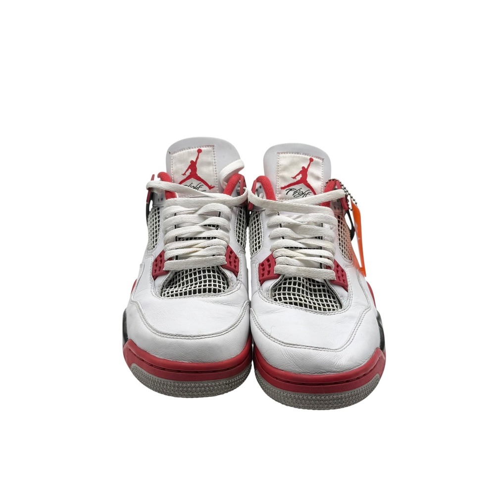 Nike Air Jordan 4 Retro Fire Red 2020 White Black Mens Sneakers Size 11 - Picture 7 of 10